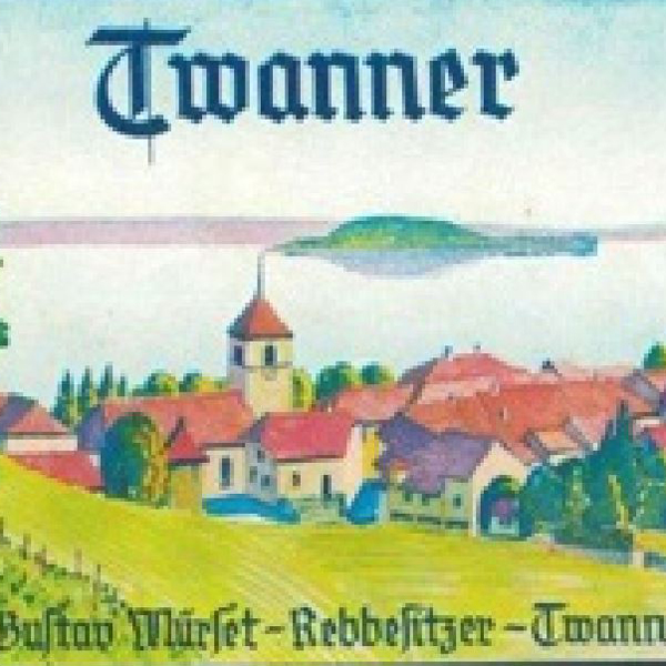 Frühe handgezeichnete Wein-Etikette