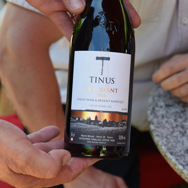 Tinus-Etikette mit Bielersee, Marke seit 2018