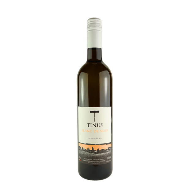 Flasche Blanc de Noir de Pinot Noir, Tinus-Etikette